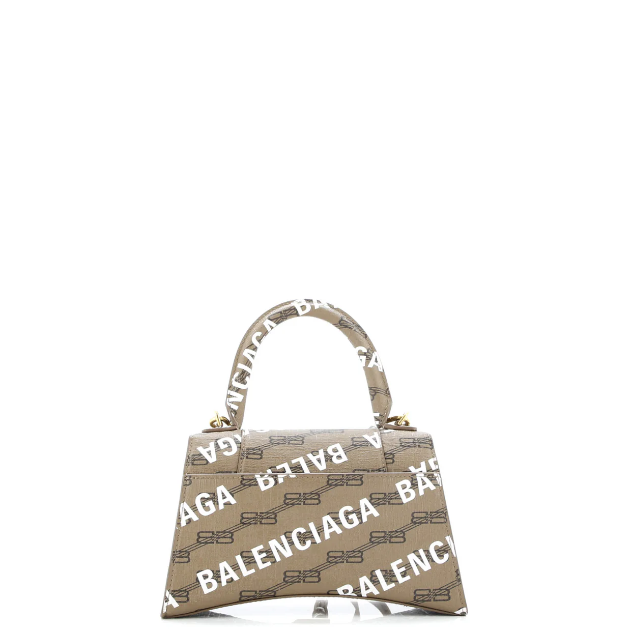 Hourglass Top Handle Bag Monogram Coated Canvas Small - Deep Luxury