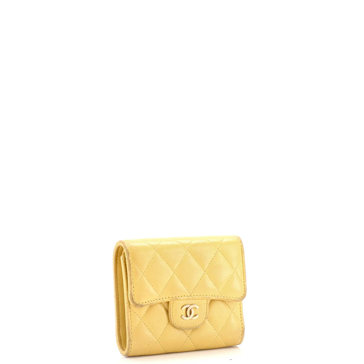 CC Compact Classic Flap Wallet Quilted Lambskin - Deep Luxury