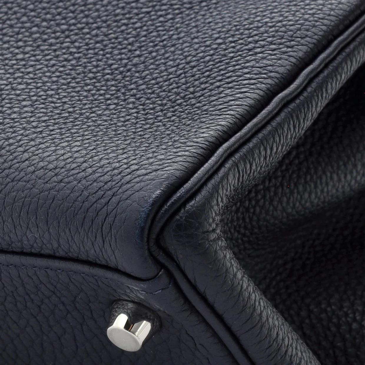 Kelly Handbag Bleu Nuit Togo with Palladium Hardware 28 - Deep Luxury