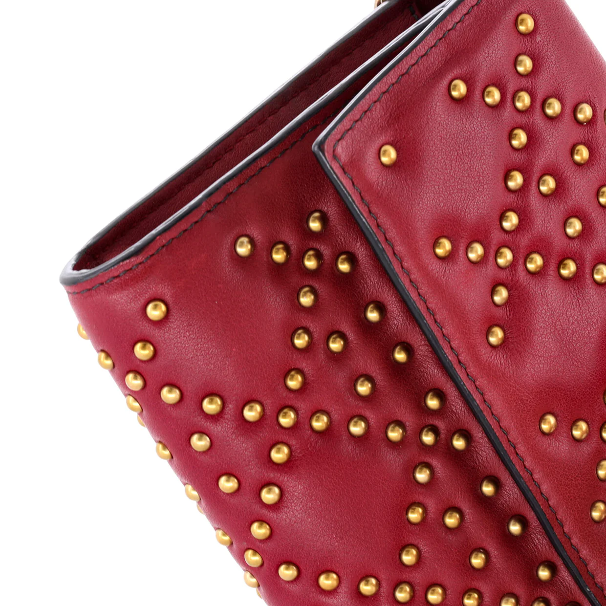 Lady Dior Croisiere Chain Wallet Cannage Studded Lambskin - Deep Luxury