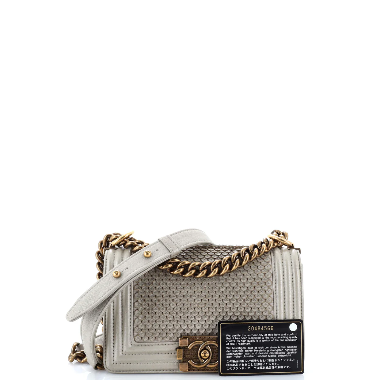 Boy Flap Bag Scaled Lambskin Small - Deep Luxury