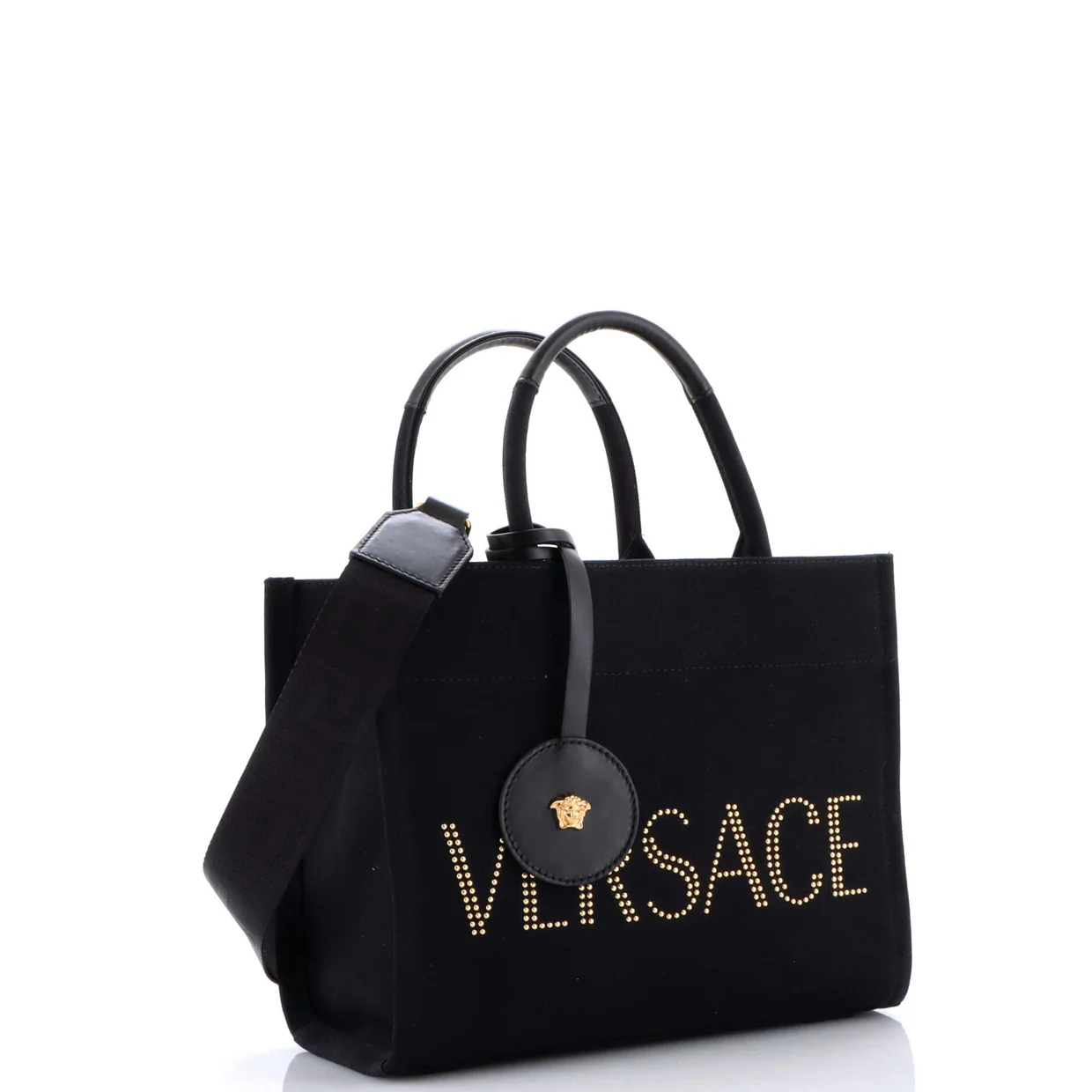 La Medusa Tote Studded Canvas Medium - Deep Luxury