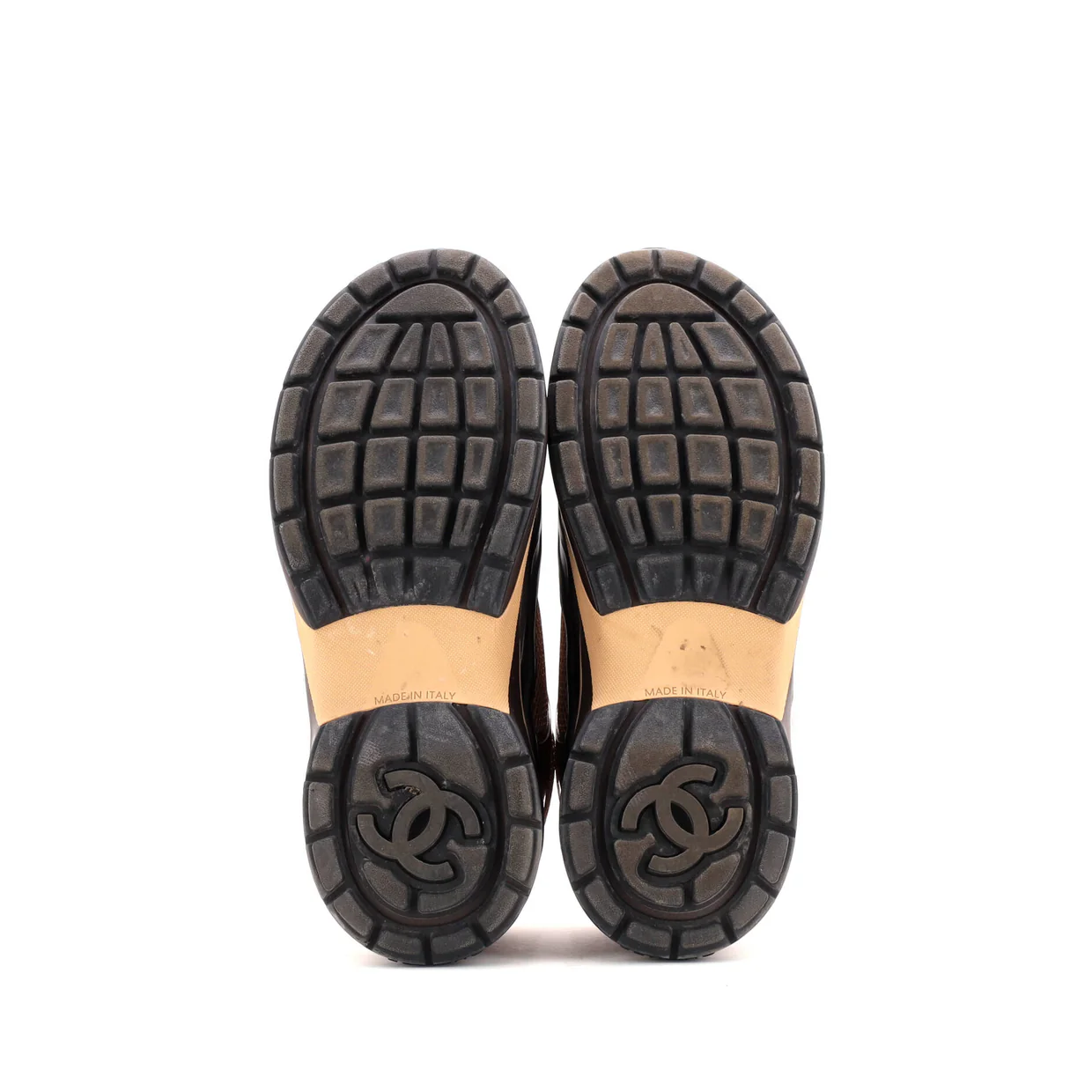 Women's CC Low-Top Sneakers Mesh and Laminated Leather - Deep Luxury