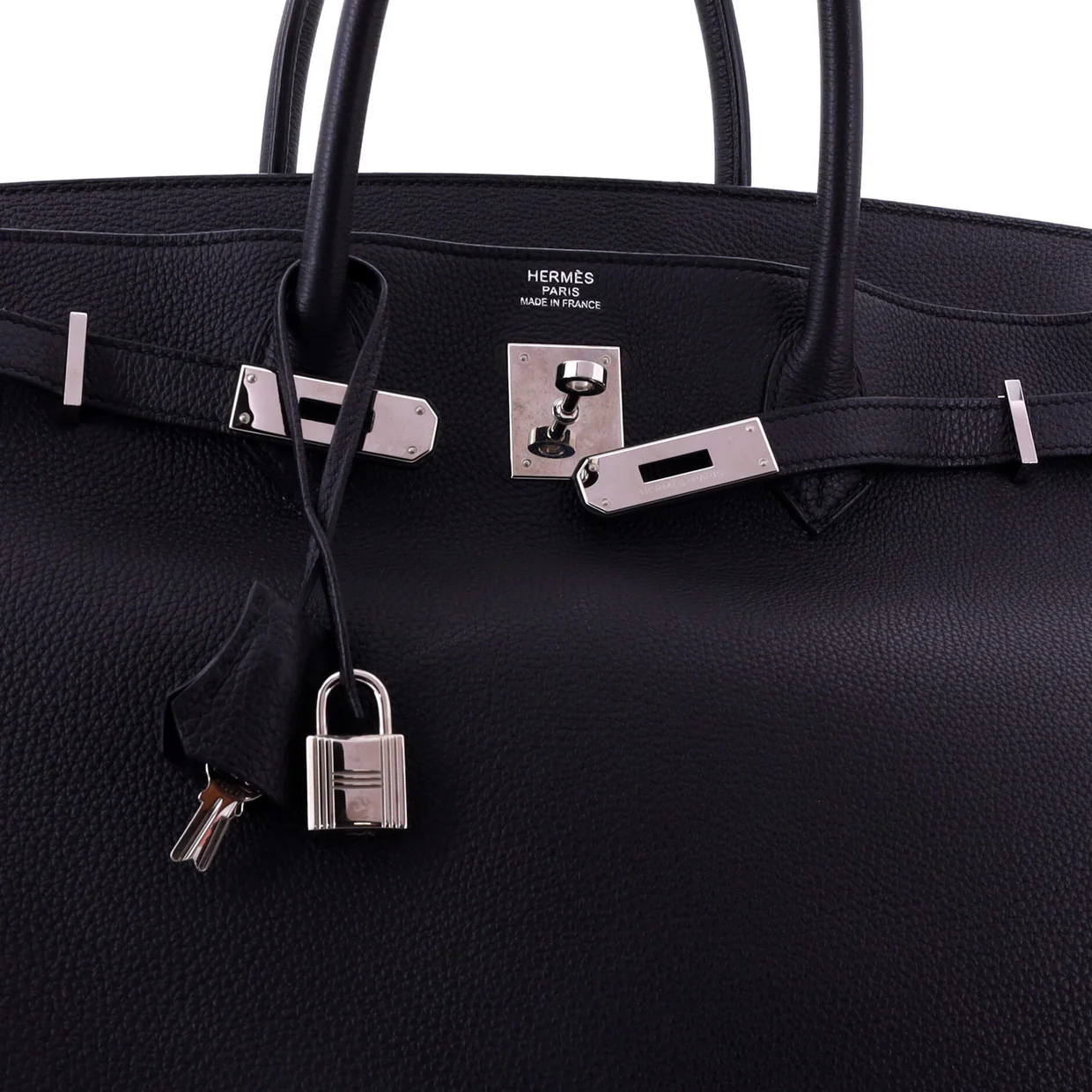 Birkin Handbag Noir Togo with Palladium Hardware 40 - Deep Luxury