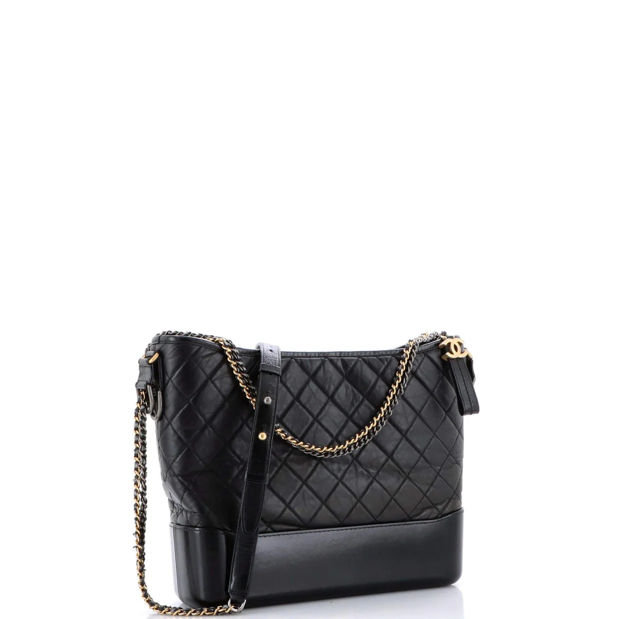 Gabrielle Hobo Quilted Aged Calfskin Large - Deep Luxury