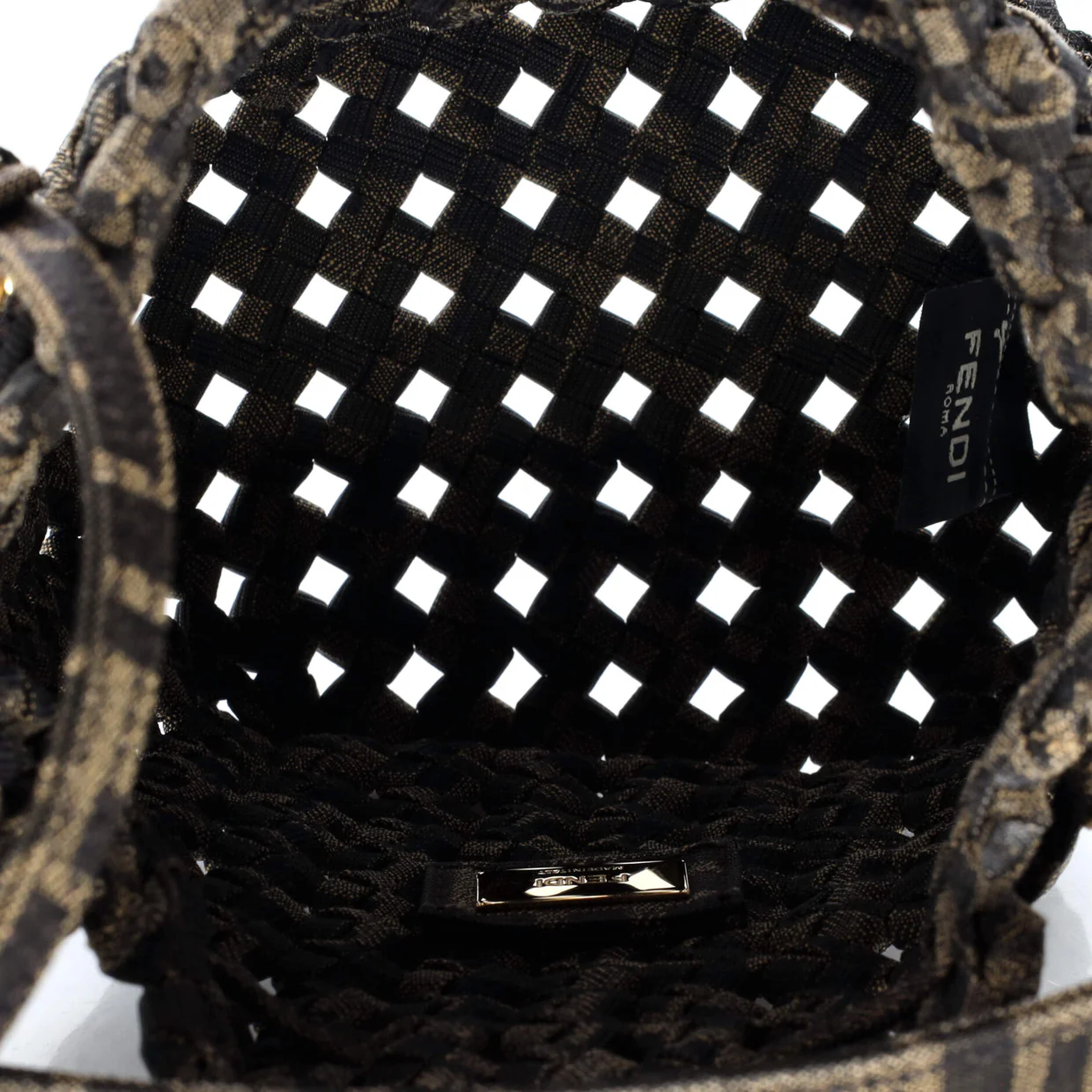 Mon Tresor Bucket Bag Jacquard Interlace Fabric Mini - Deep Luxury