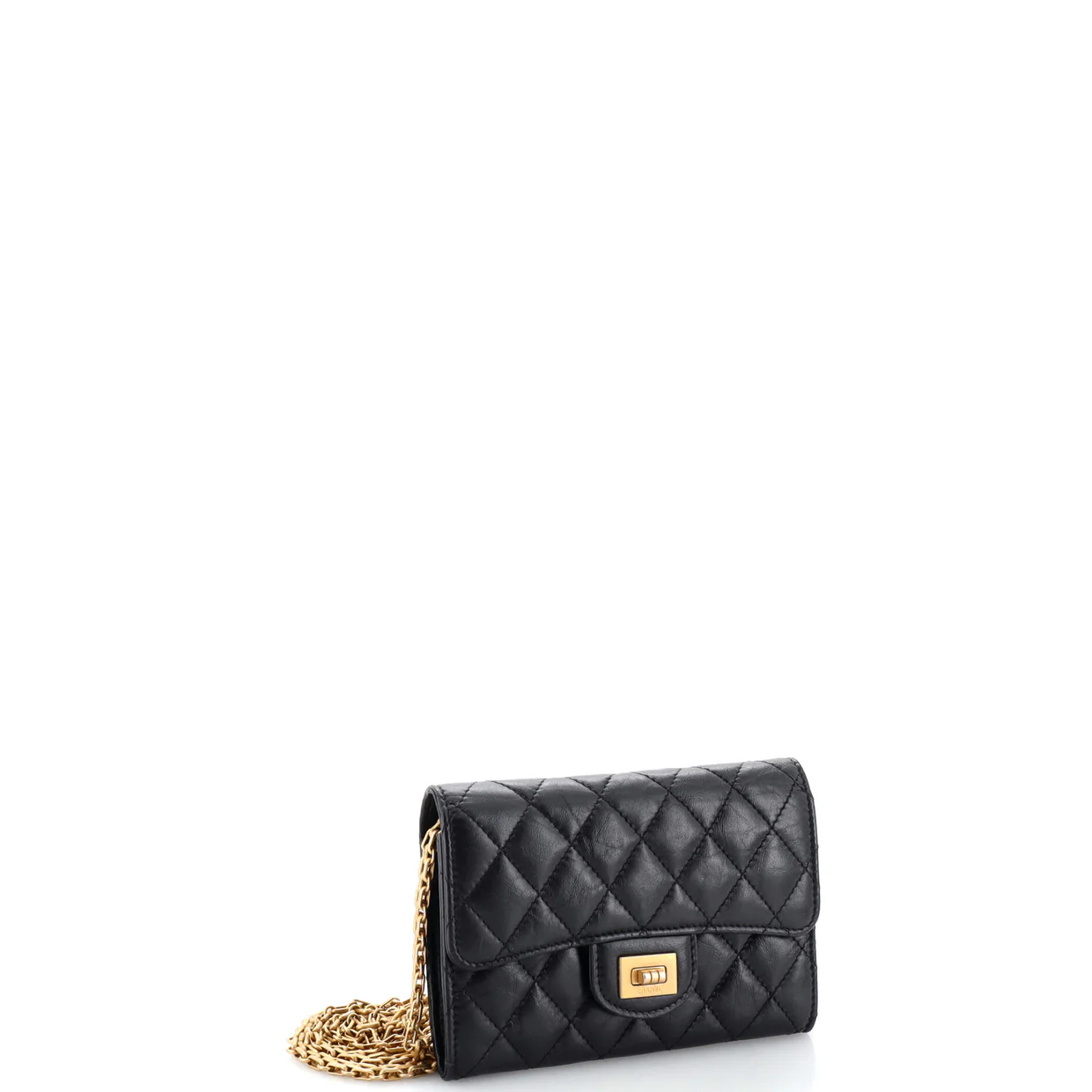 Reissue 2.55 Wallet on Chain Quilted Aged Calfskin Mini - Deep Luxury