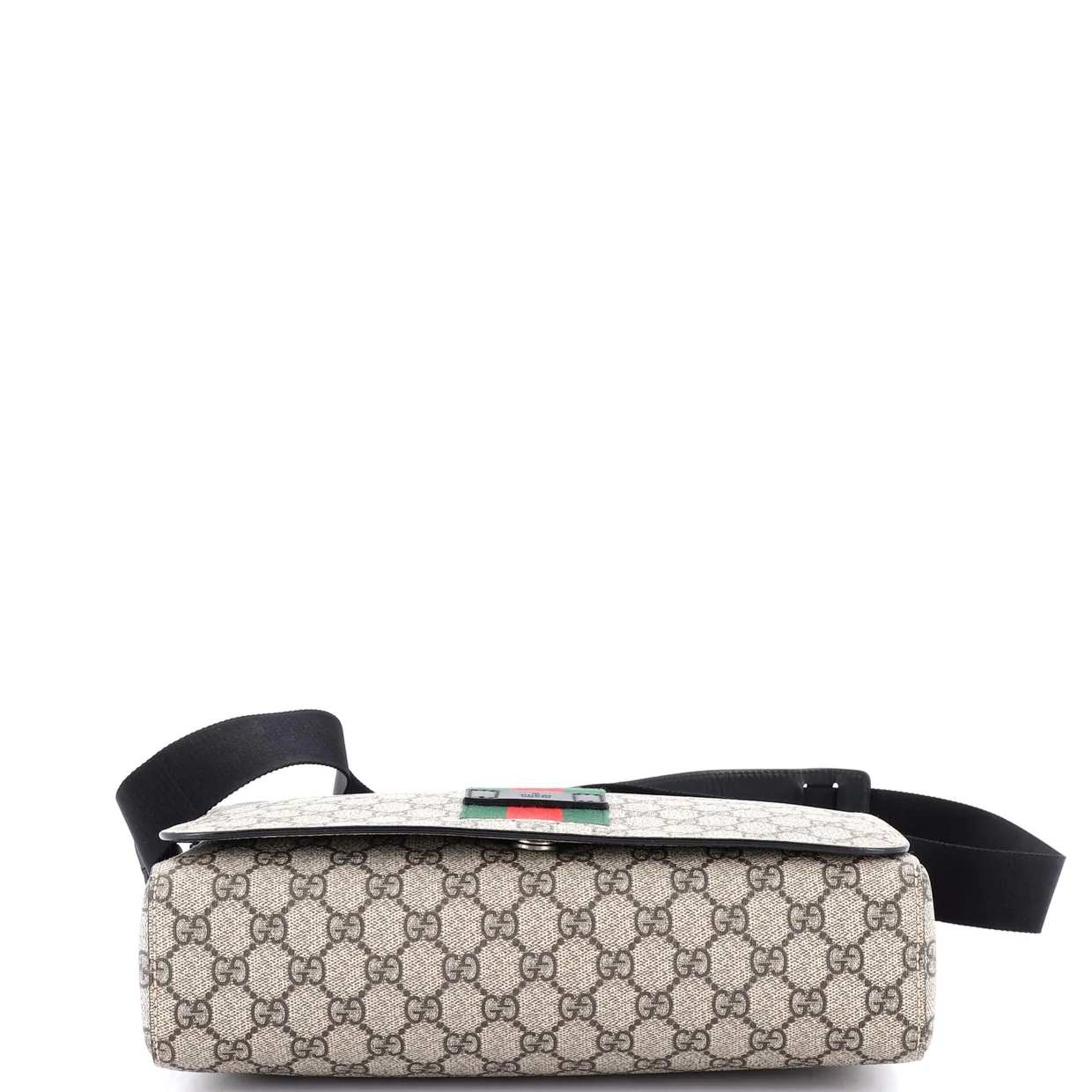 Web Flap Messenger Bag GG Coated Canvas Medium - Deep Luxury