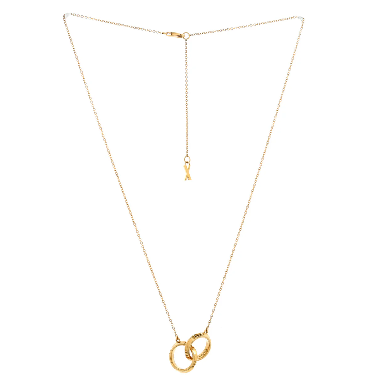 Atlas X Closed Interlocking Pendant Necklace 18K Yellow Gold - Deep Luxury