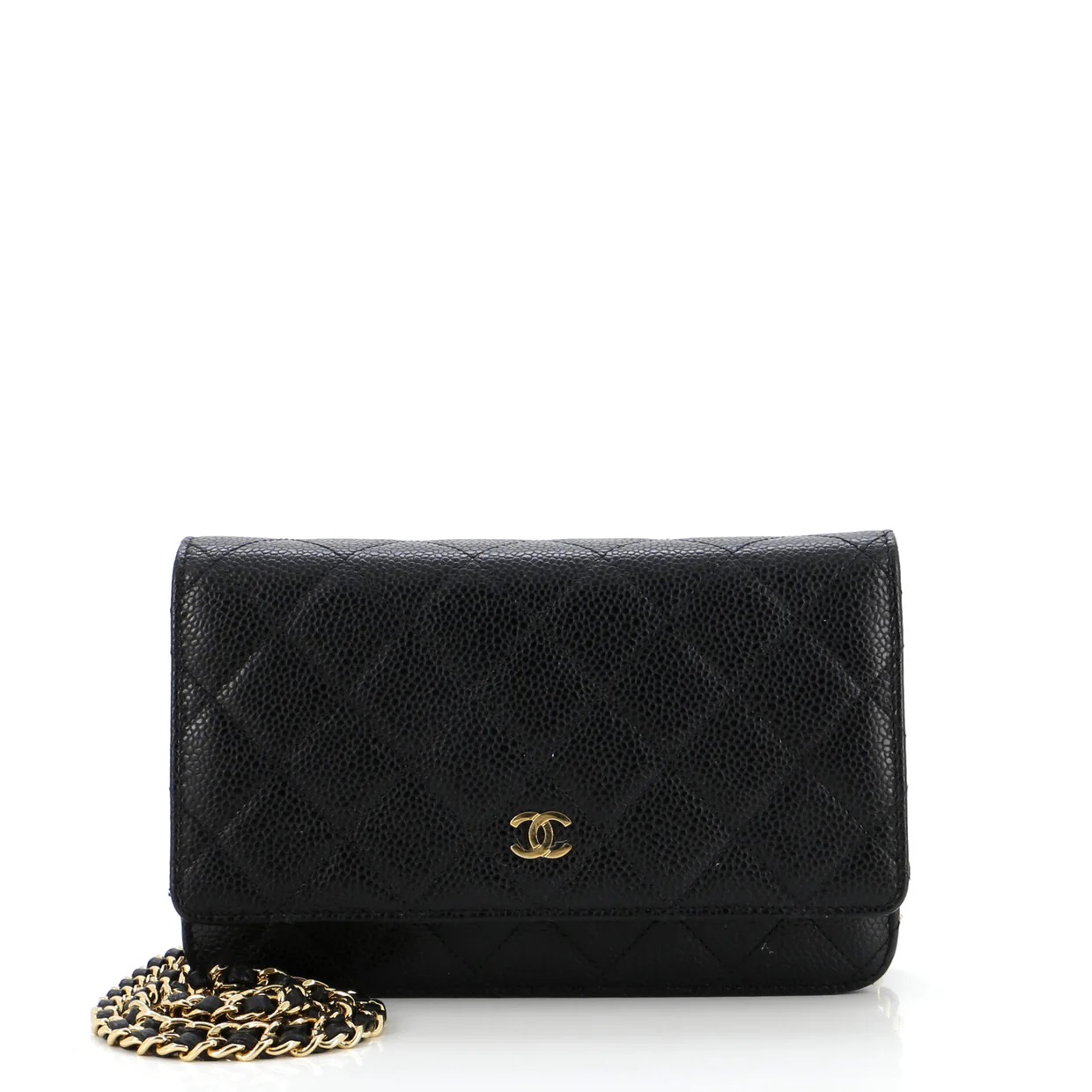 Wallet on Chain Quilted Caviar - Deep Luxury