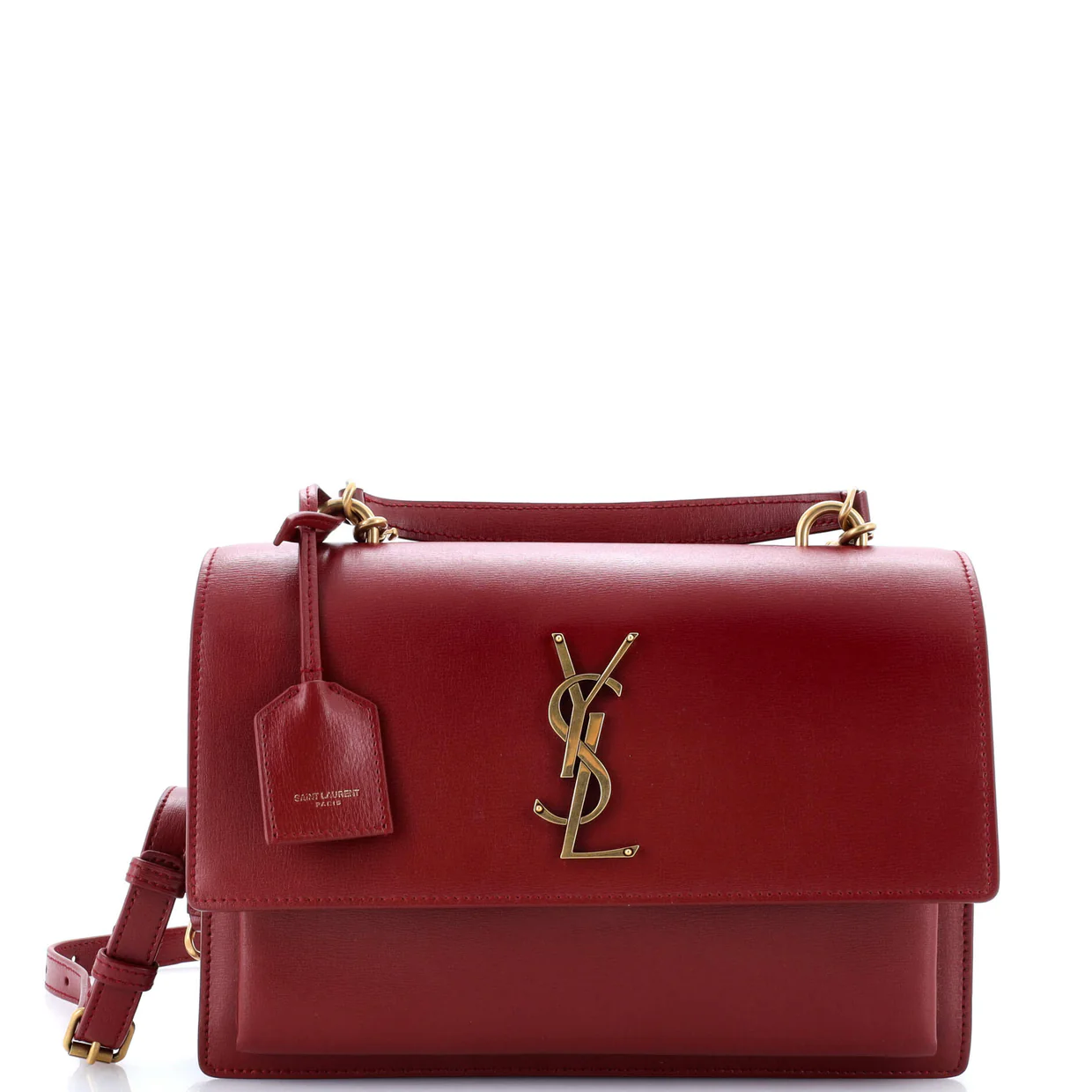Sunset Top Handle Shoulder Bag Leather Medium - Deep Luxury