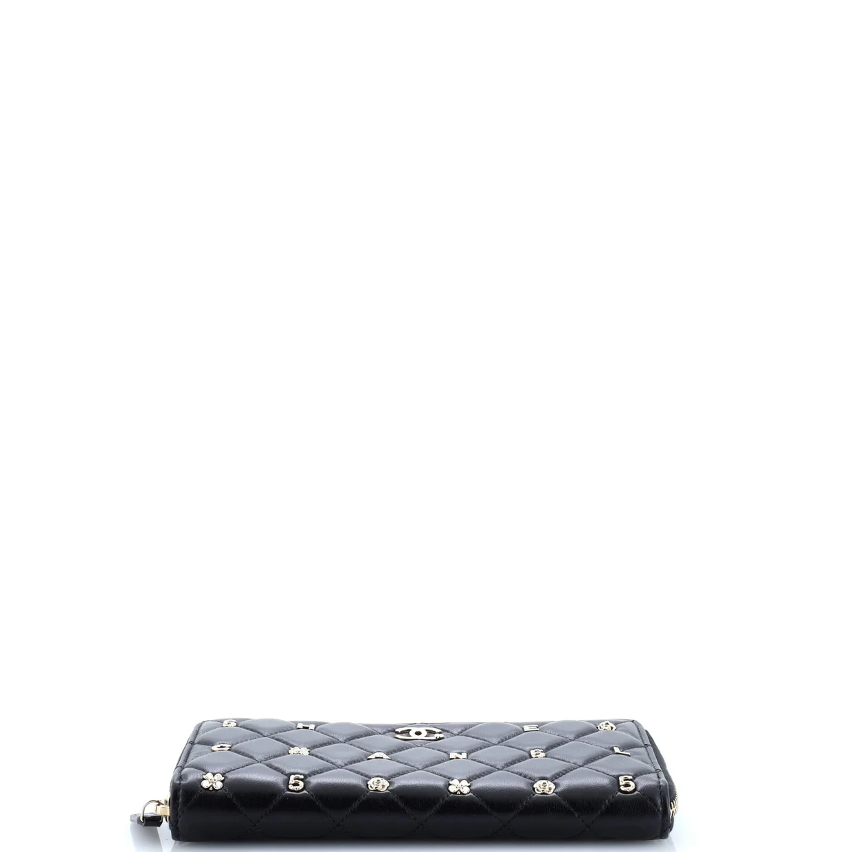 Lucky Charms Zip Around Wallet Quilted Lambskin Long - Deep Luxury
