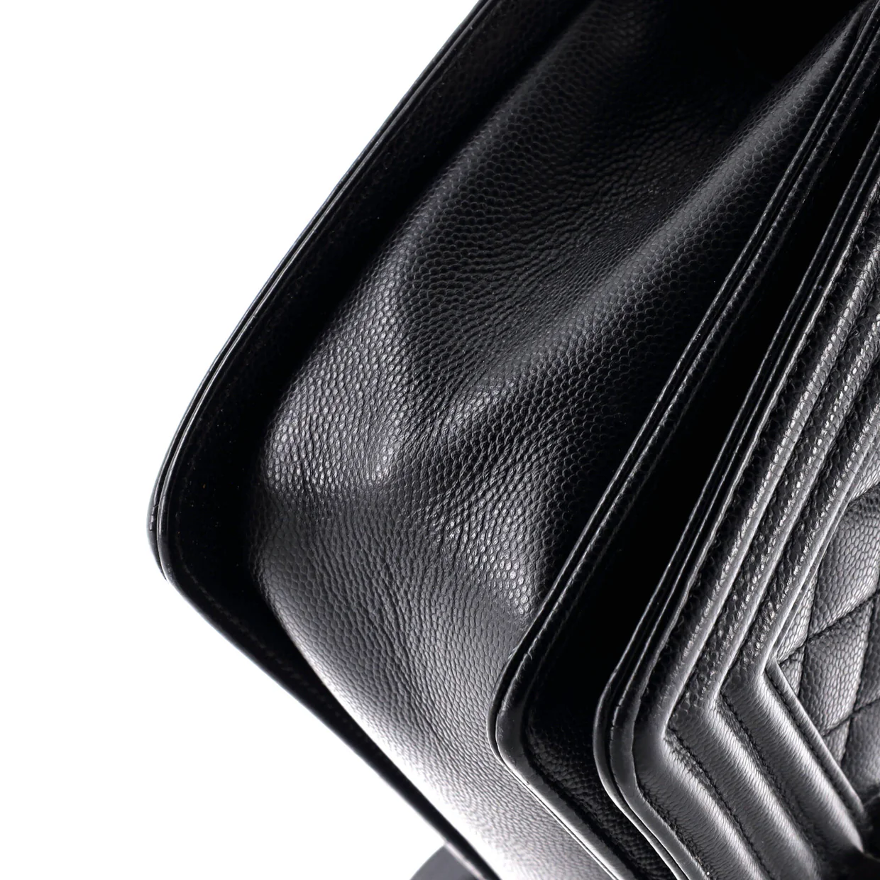 Boy Flap Bag Quilted Caviar Old Medium - Deep Luxury