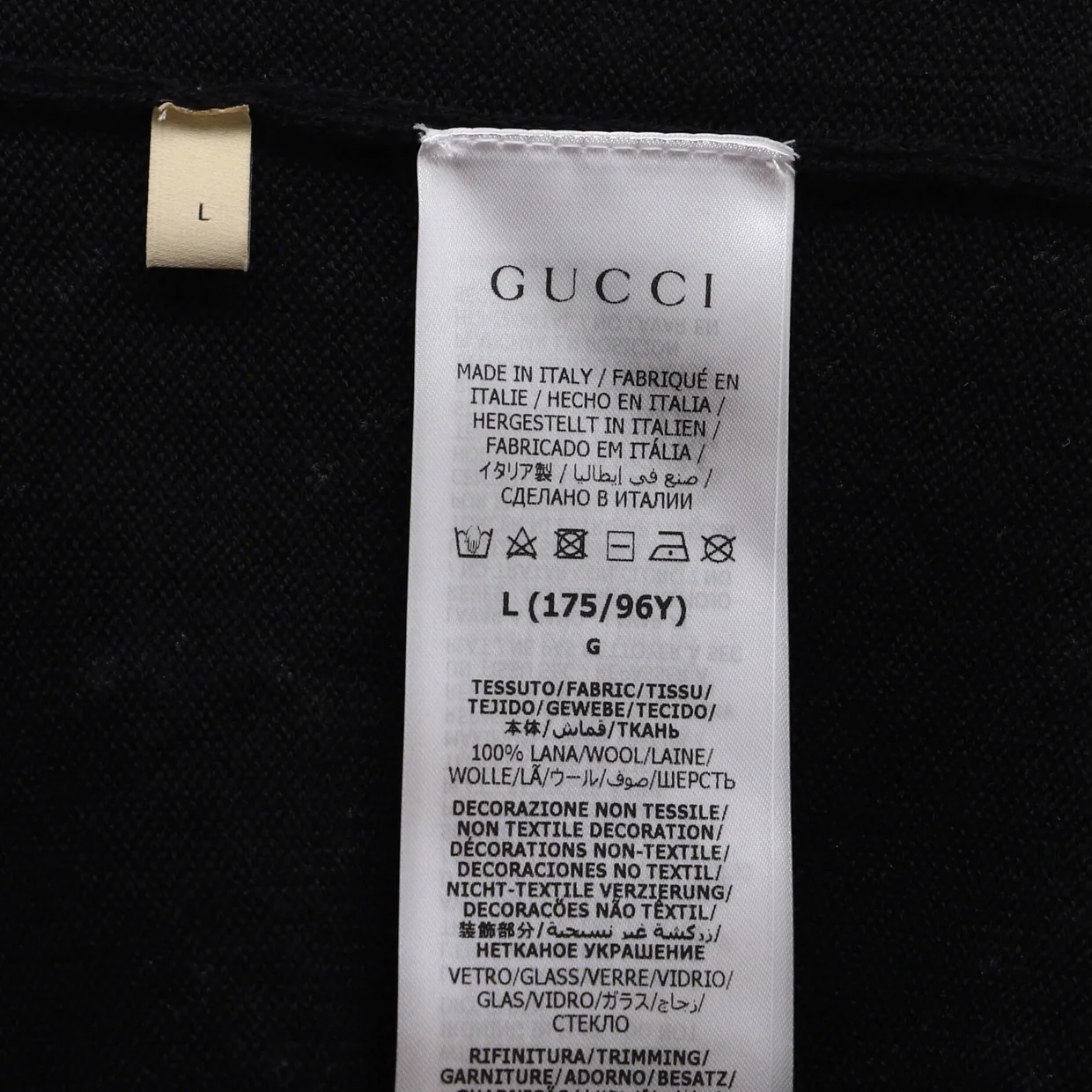 Women's V-Neck Cardigan GG Wool with Crystals - Deep Luxury