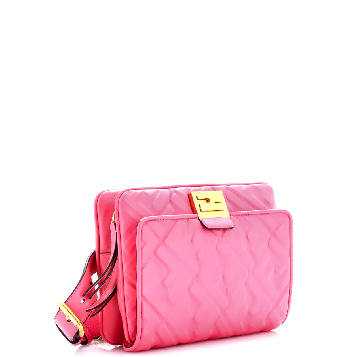 Upside Down Bag Zucca Embossed Leather - Deep Luxury