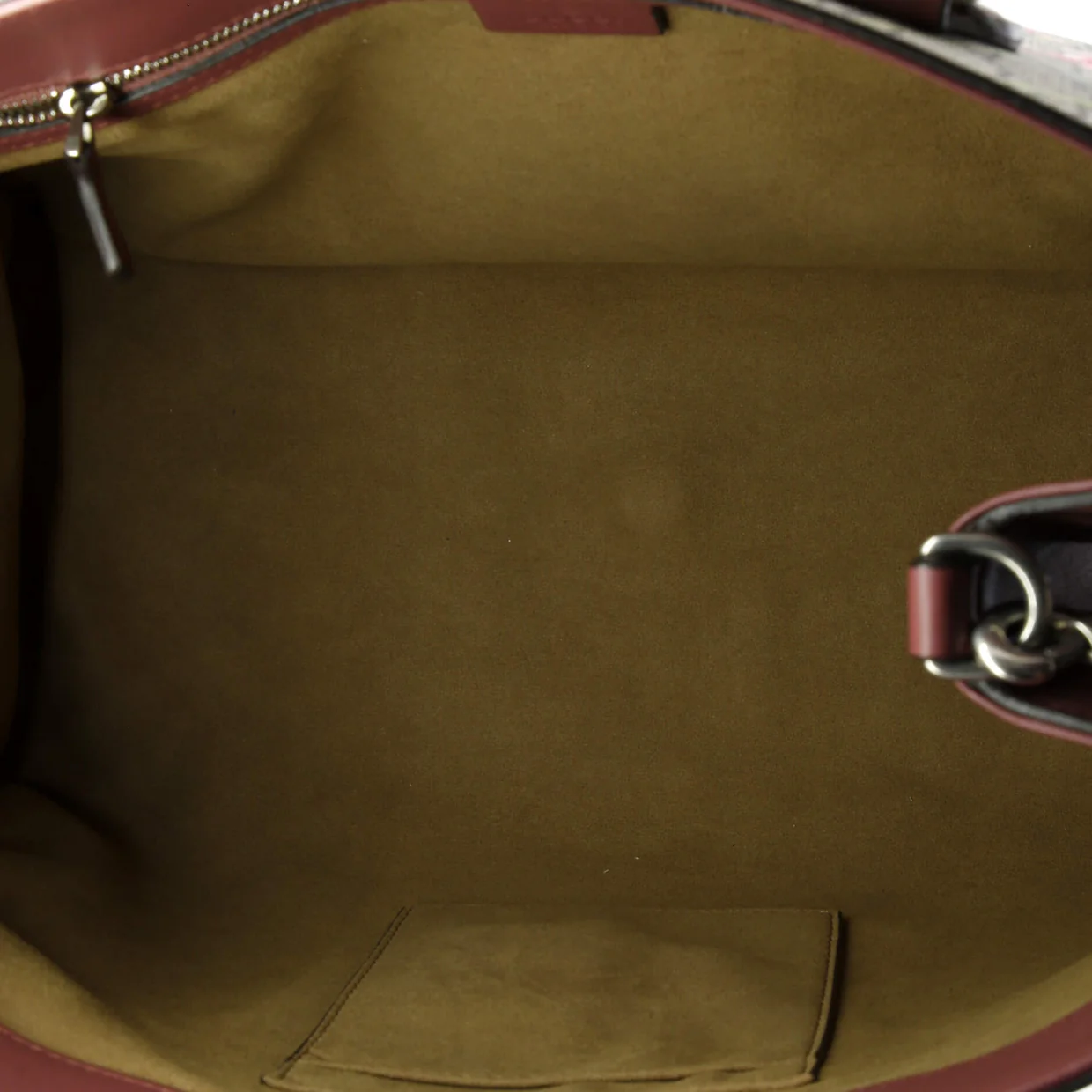 Convertible Shopping Tote Blooms Print GG Coated Canvas Large - Deep Luxury