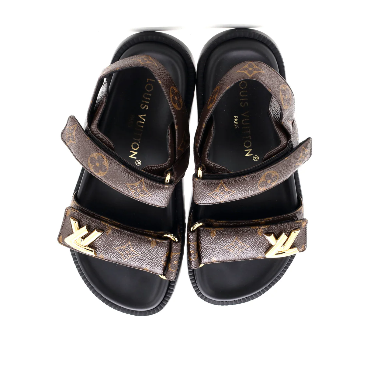 Women's Sunset Comfort Flat Sandals Monogram Canvas - Deep Luxury