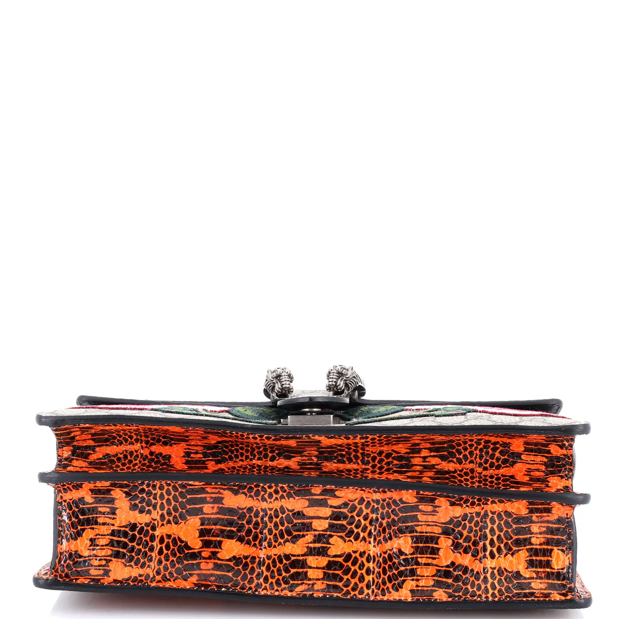 Dionysus Bag Embroidered GG Coated Canvas with Python Medium - Deep Luxury