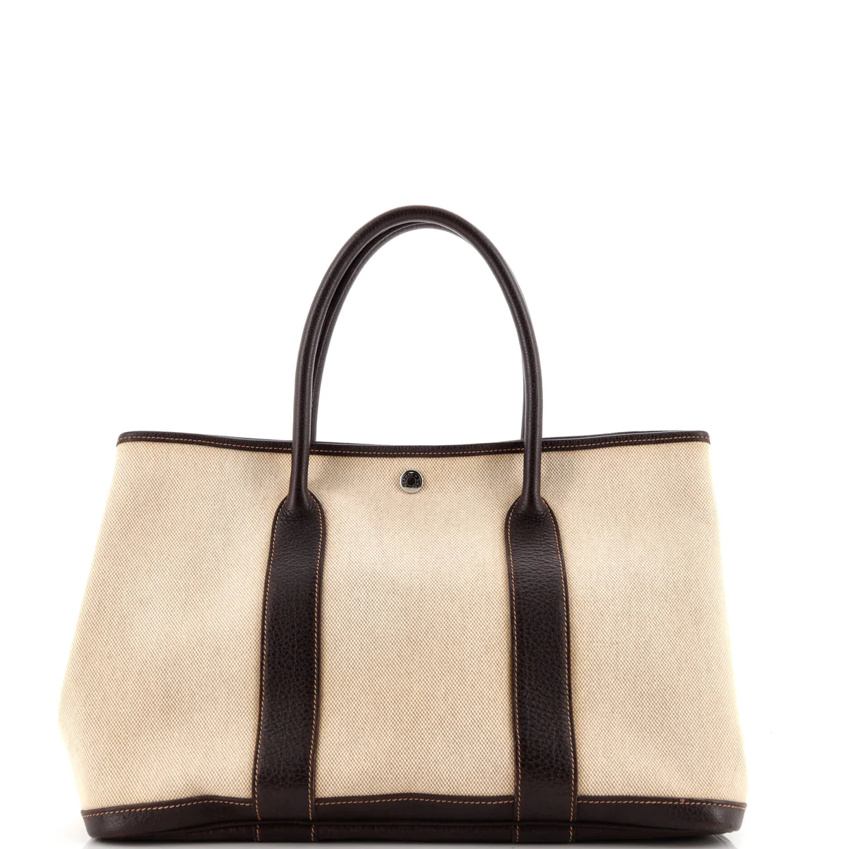 Garden Party Tote Toile and Leather 36 - Deep Luxury