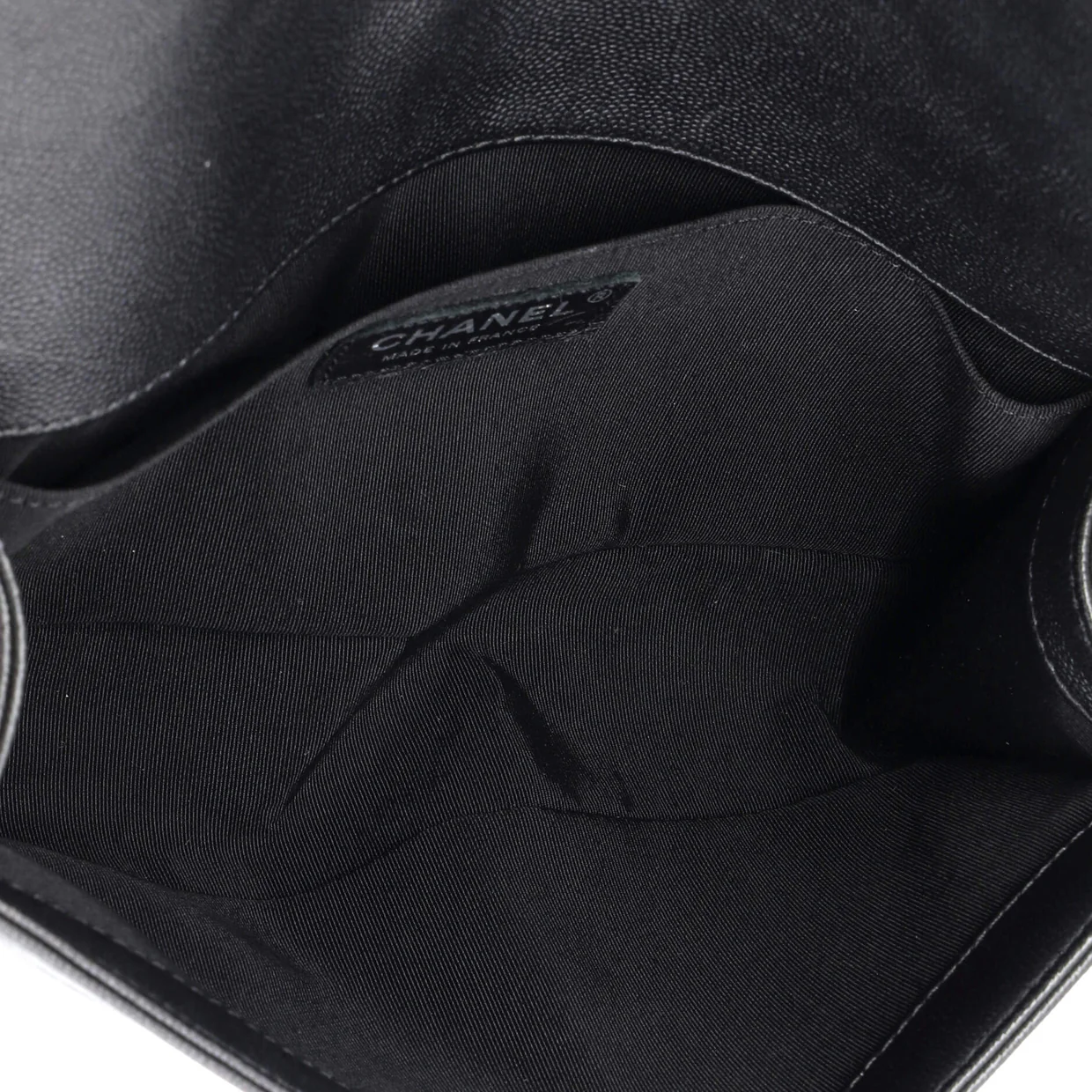 So Black Boy Flap Bag Quilted Caviar Old Medium - Deep Luxury