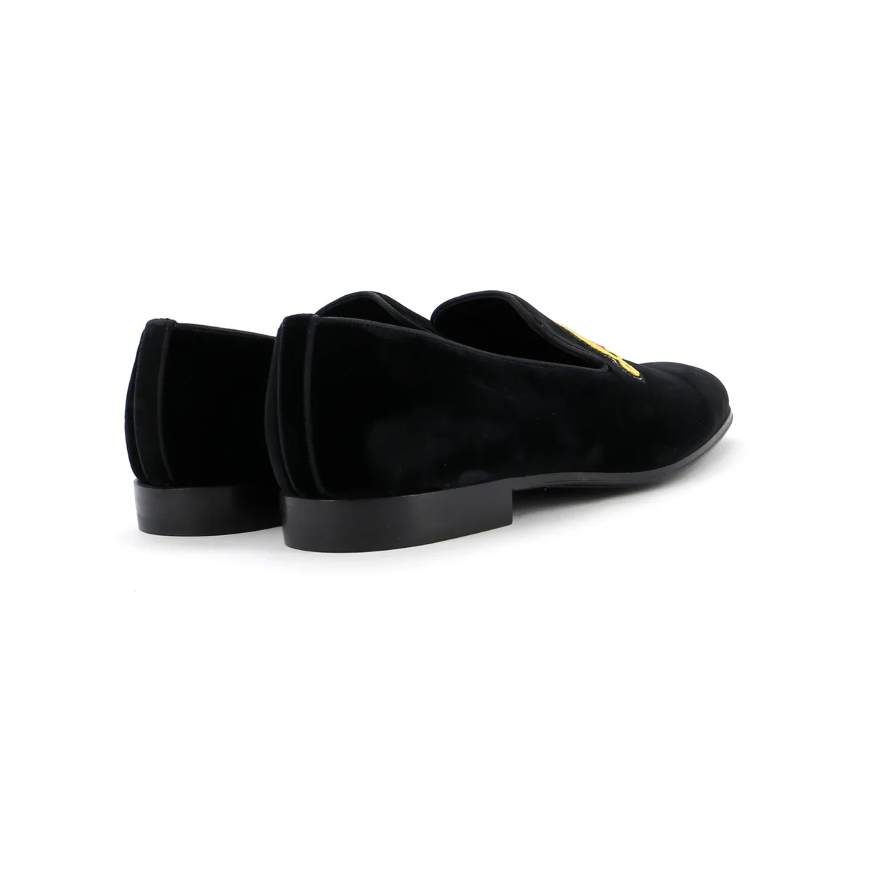 Men's Logo Loafers Embroidered Velvet - Deep Luxury