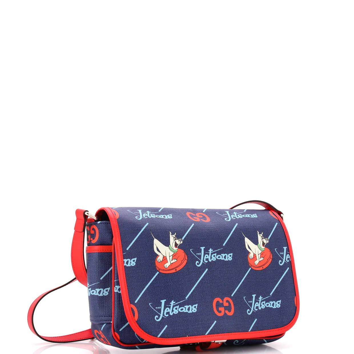 x The Jetsons Flap Messenger GG Astro Printed Coated Canvas - Deep Luxury