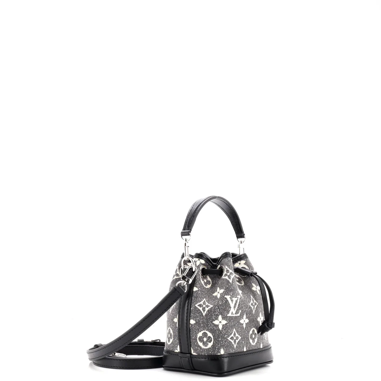 Noe NM Handbag Monogram Jacquard Denim Nano - Deep Luxury