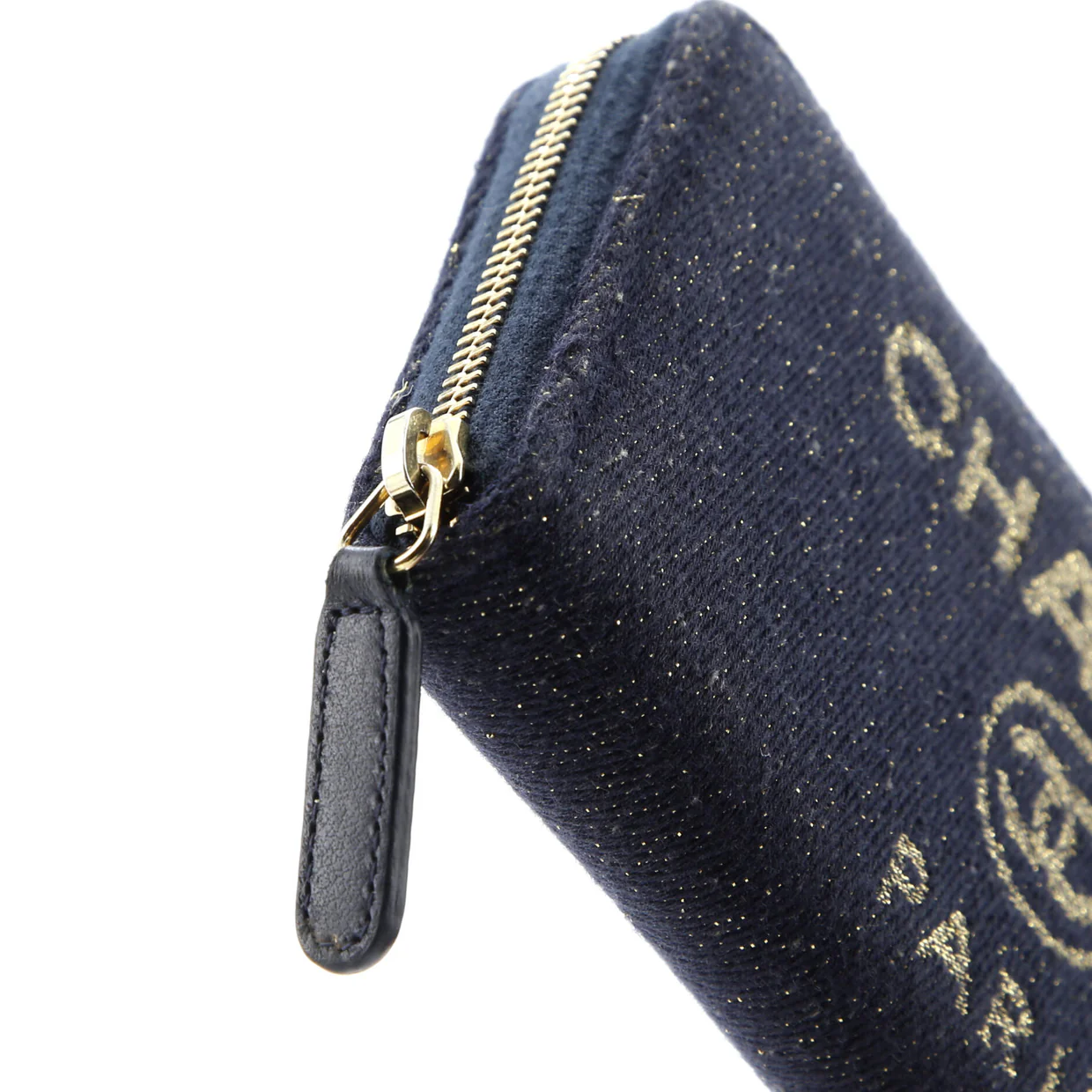 Deauville Zip Around Wallet Lurex Canvas Medium - Deep Luxury