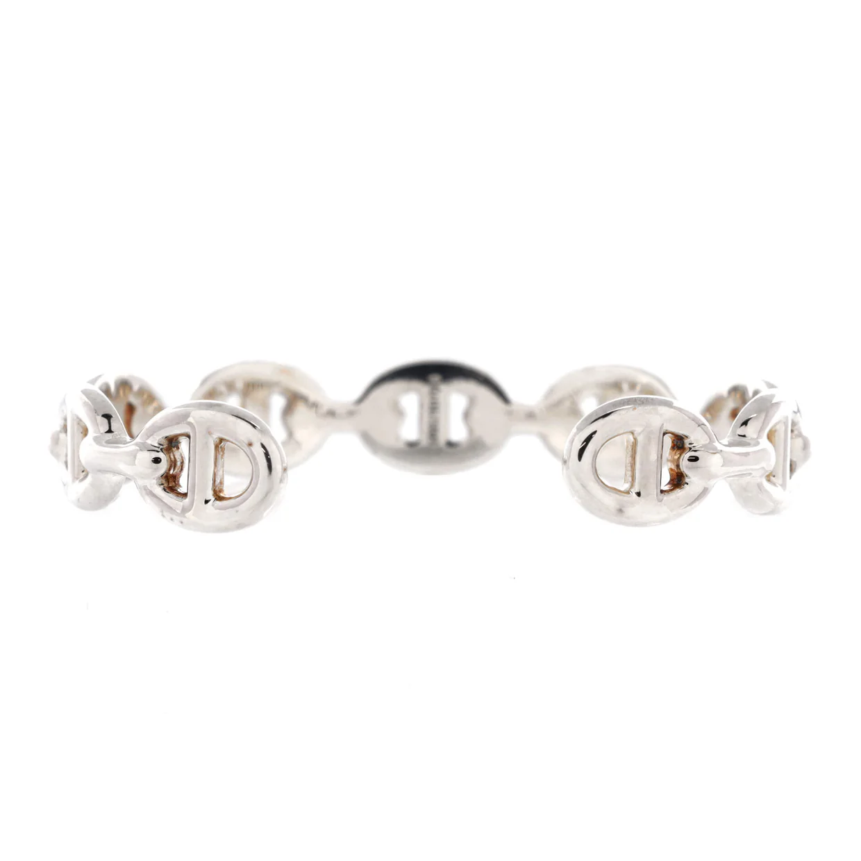 Chaine d'Ancre Enchainee Cuff Bracelet Sterling Silver Medium - Deep Luxury