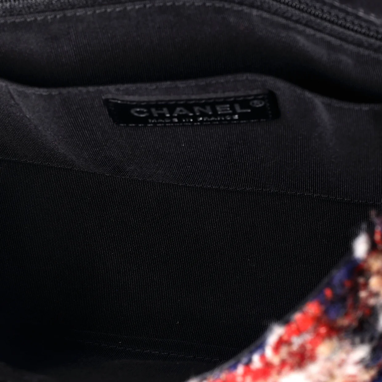 Top Handle Bag Shearling with Tweed Small - Deep Luxury