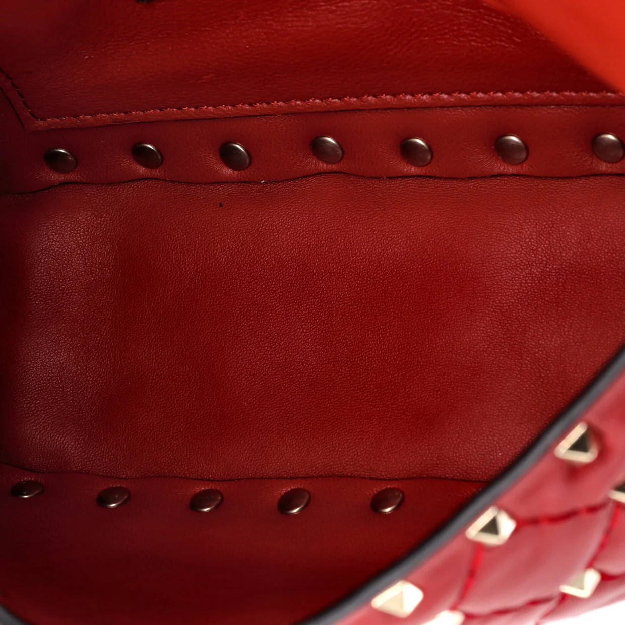 Rockstud Spike Flap Bag Quilted Leather Small - Deep Luxury
