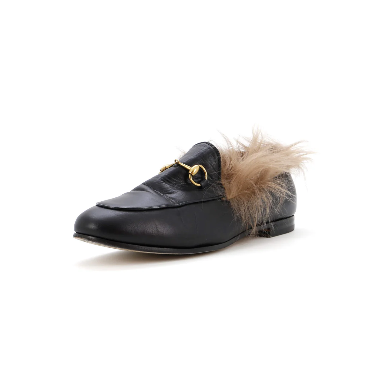 Women's Jordaan Loafers Leather with Fur - Deep Luxury
