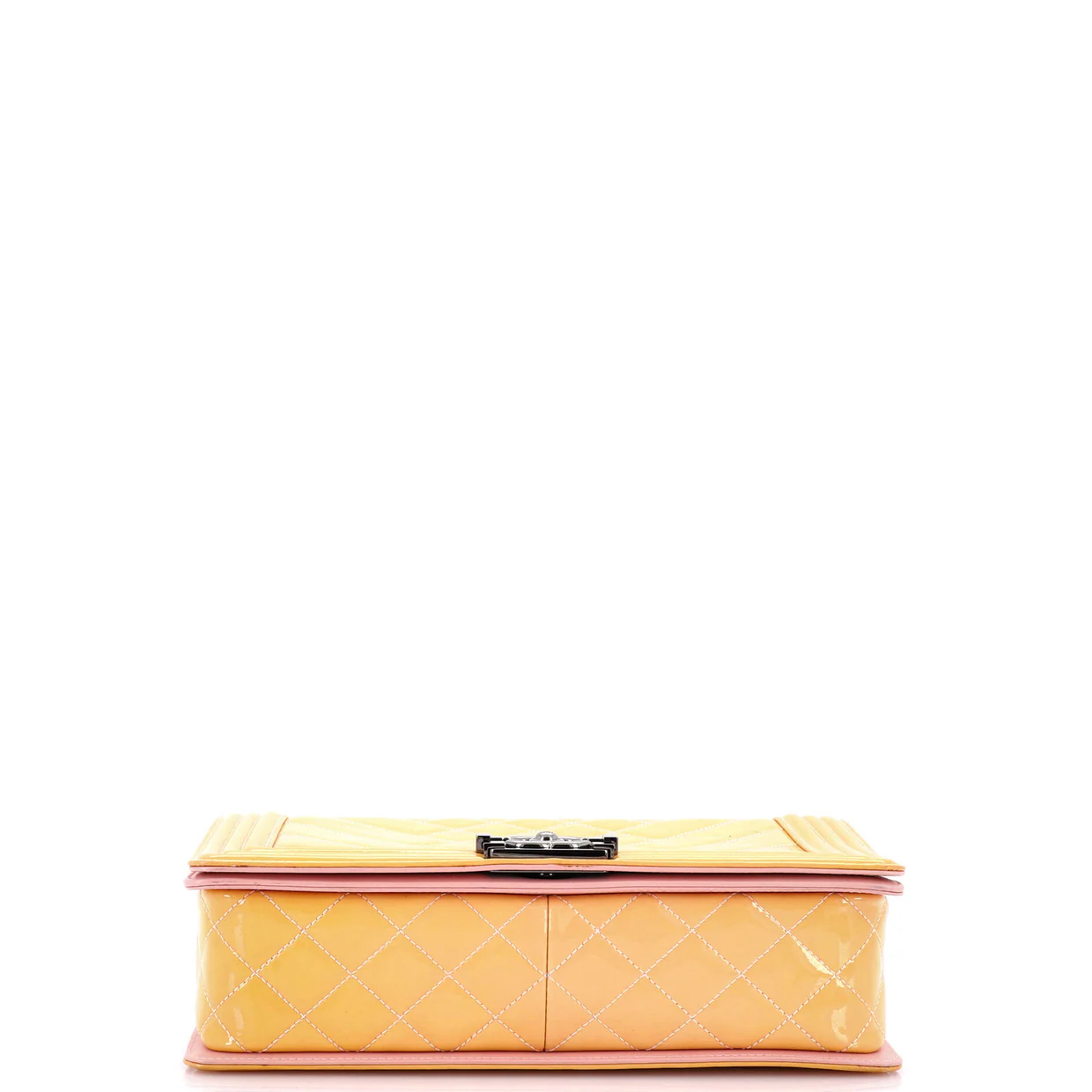 Boy Flap Bag Chevron Patent Old Medium - Deep Luxury