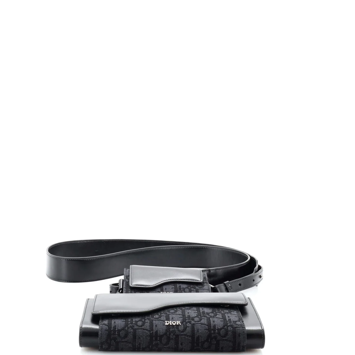 Elite Shoulder Pouch Oblique Canvas and Calfskin - Deep Luxury