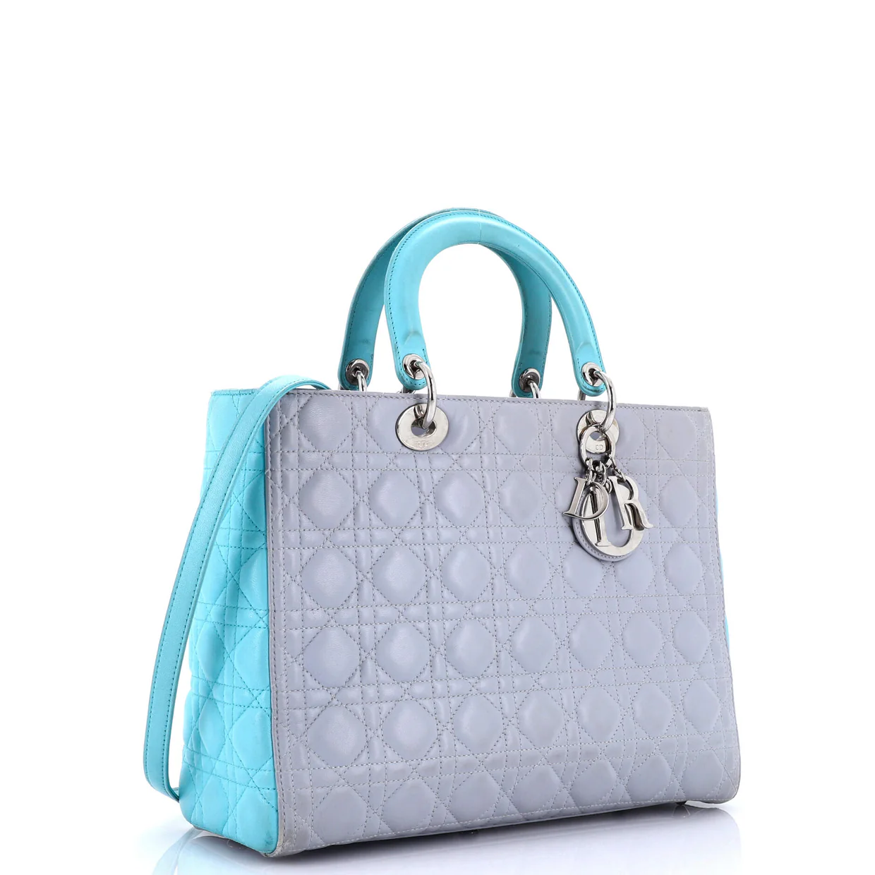 Bicolor Lady Dior Bag Cannage Quilt Lambskin Large - Deep Luxury