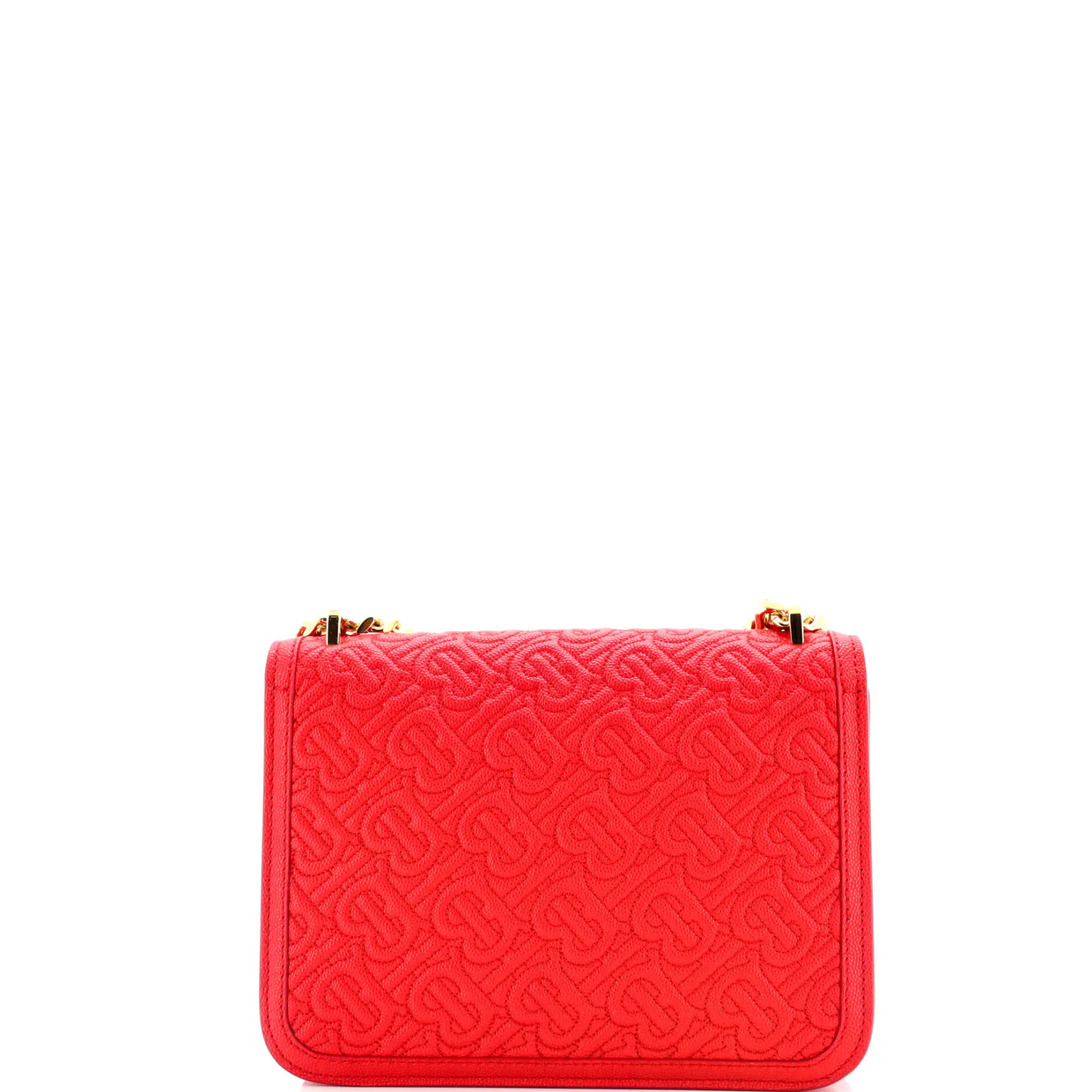 TB Flap Chain Bag Monogram Embossed Leather Small - Deep Luxury