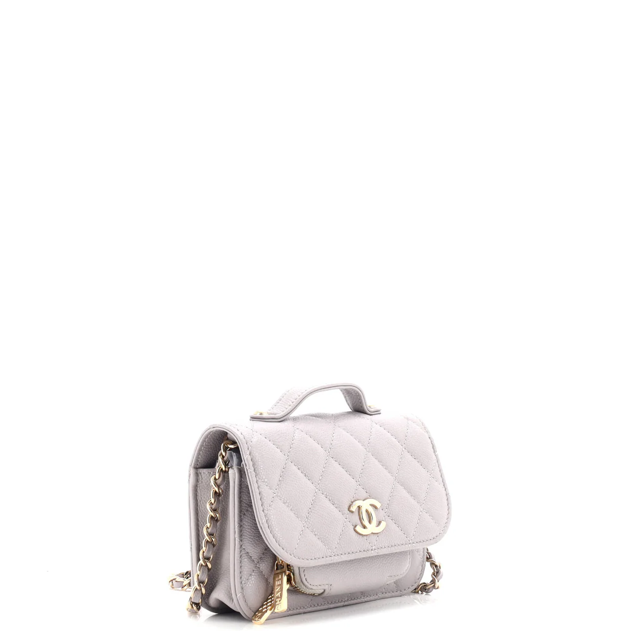 Business Affinity Flap Clutch with Chain Quilted Caviar - Deep Luxury