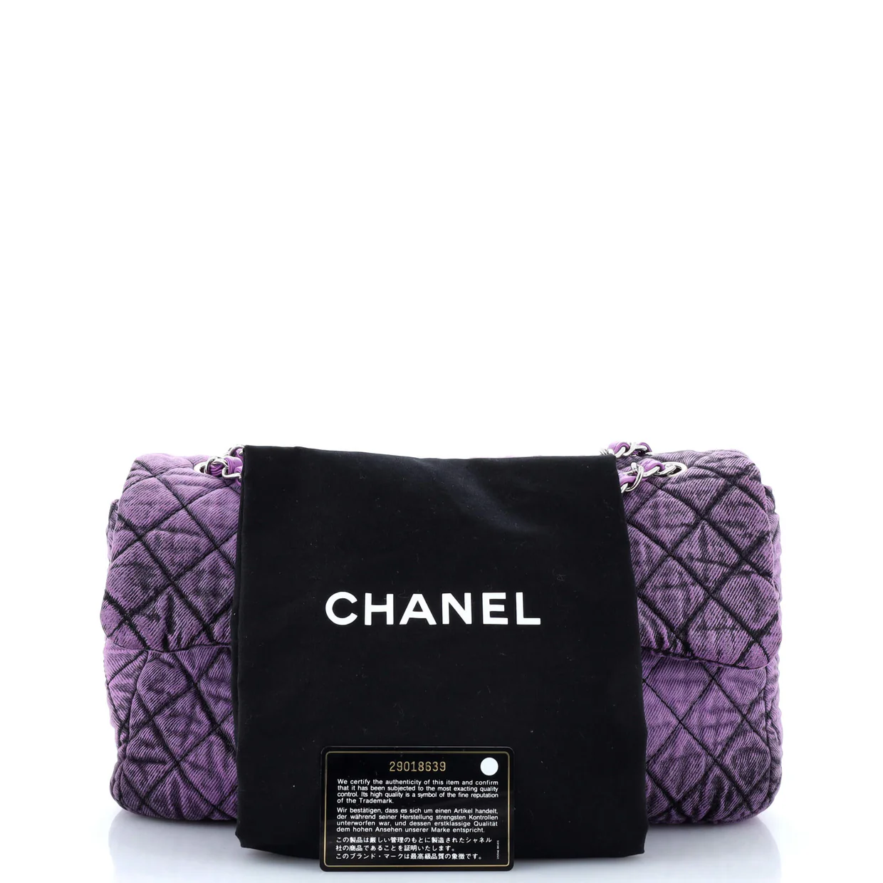 Denimpression Flap Bag Quilted Distressed Denim Medium - Deep Luxury