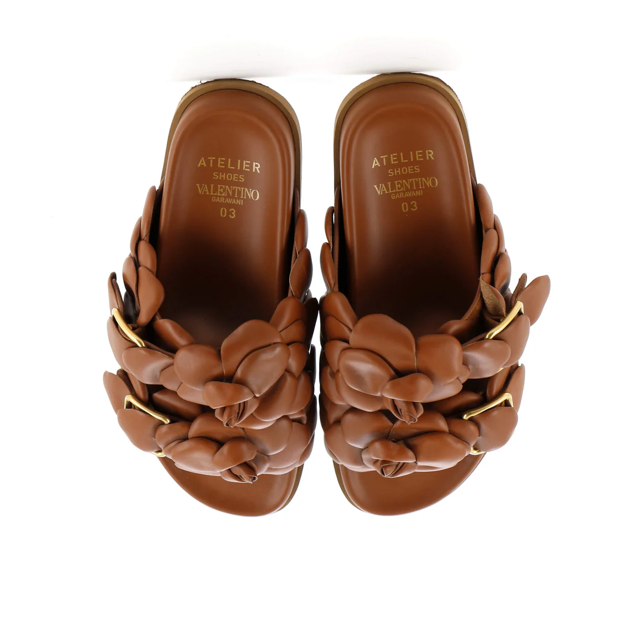 Women's Atelier 03 Rose Edition Buckle Slide Sandals Leather - Deep Luxury