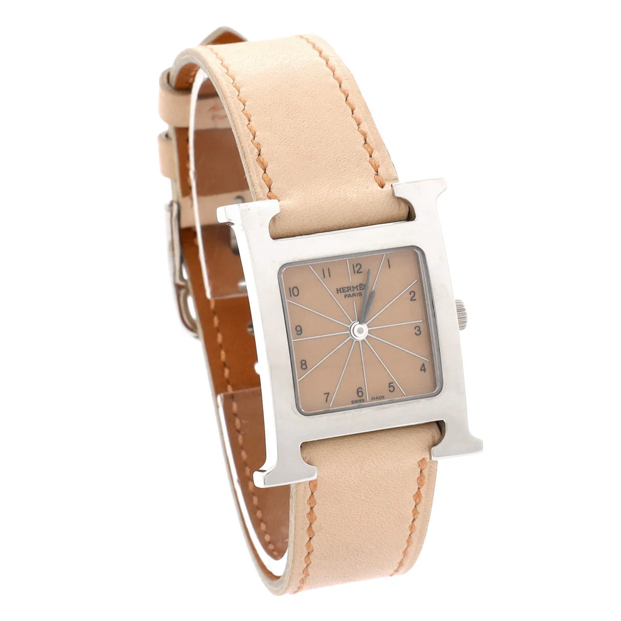 Heure H Quartz Watch Stainless Steel and Leather 21 - Deep Luxury
