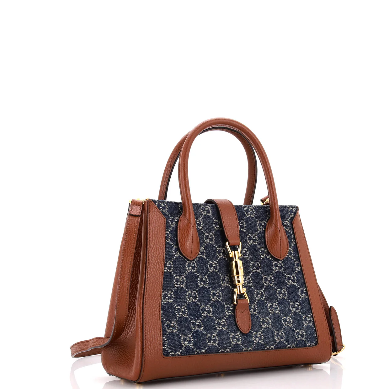 Jackie 1961 Tote GG Denim and Leather Medium - Deep Luxury