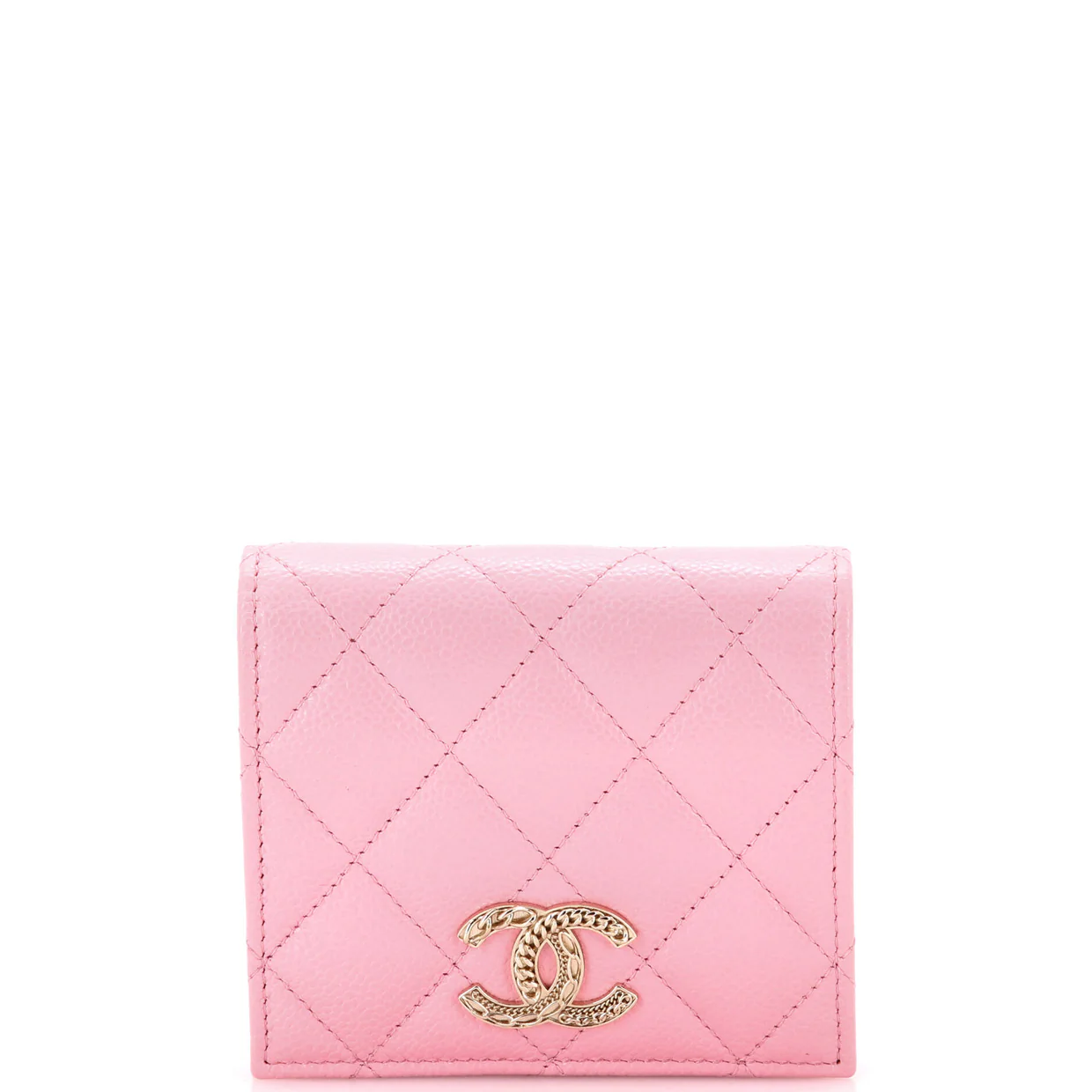 Multichain CC Bifold Wallet Quilted Caviar Compact - Deep Luxury