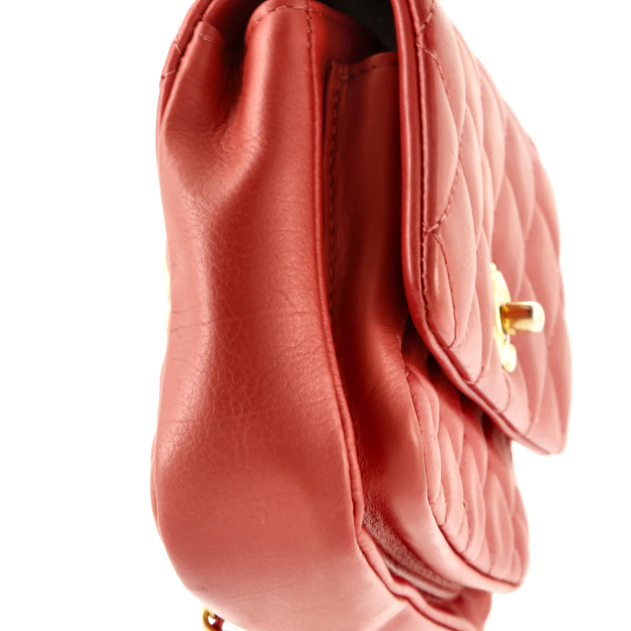 Front Pocket Top Handle Flap Bag Quilted Calfskin Mini - Deep Luxury