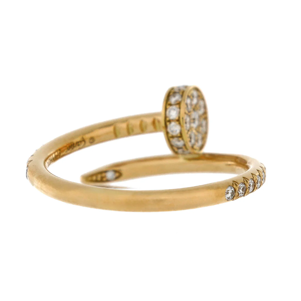 Juste un Clou Paved Ring 18K Yellow Gold with Diamonds Small - Deep Luxury