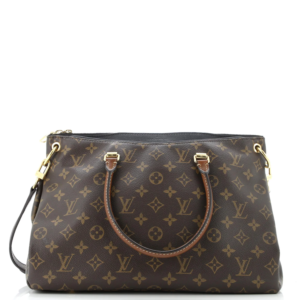 Pallas Tote Monogram Canvas with Leather - Deep Luxury