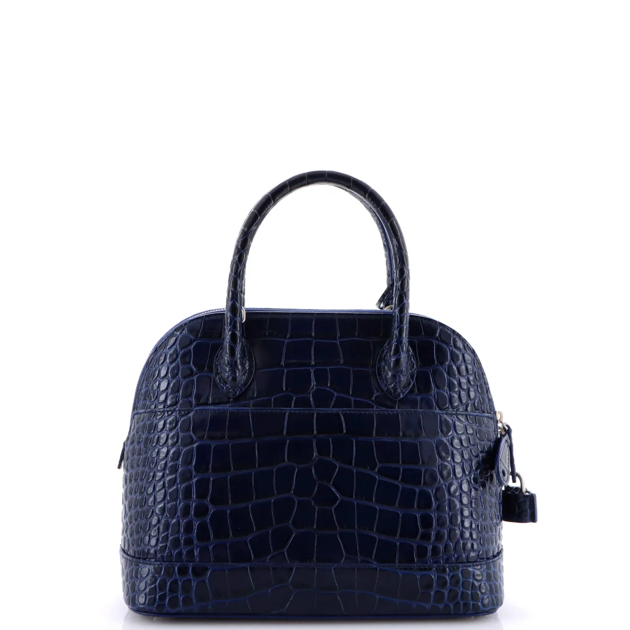 Logo Ville Bag Crocodile Embossed Leather Small - Deep Luxury