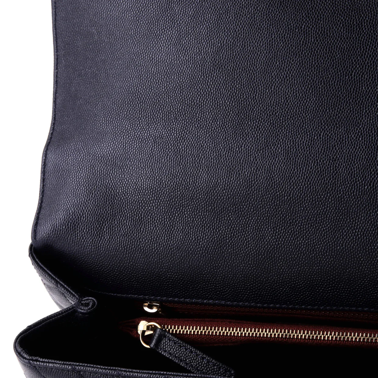 Coco Top Handle Bag Chevron Caviar Medium - Deep Luxury