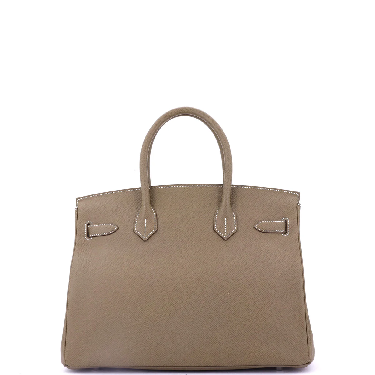 Birkin Handbag Grey Epsom with Palladium Hardware 30 - Deep Luxury