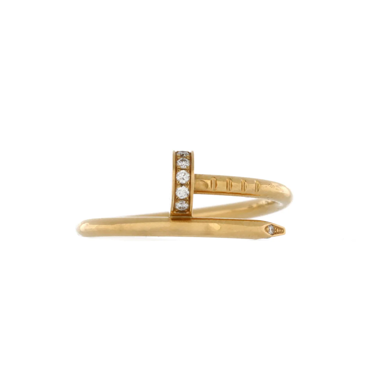 Juste un Clou Ring 18K Yellow Gold and Diamonds Small - Deep Luxury