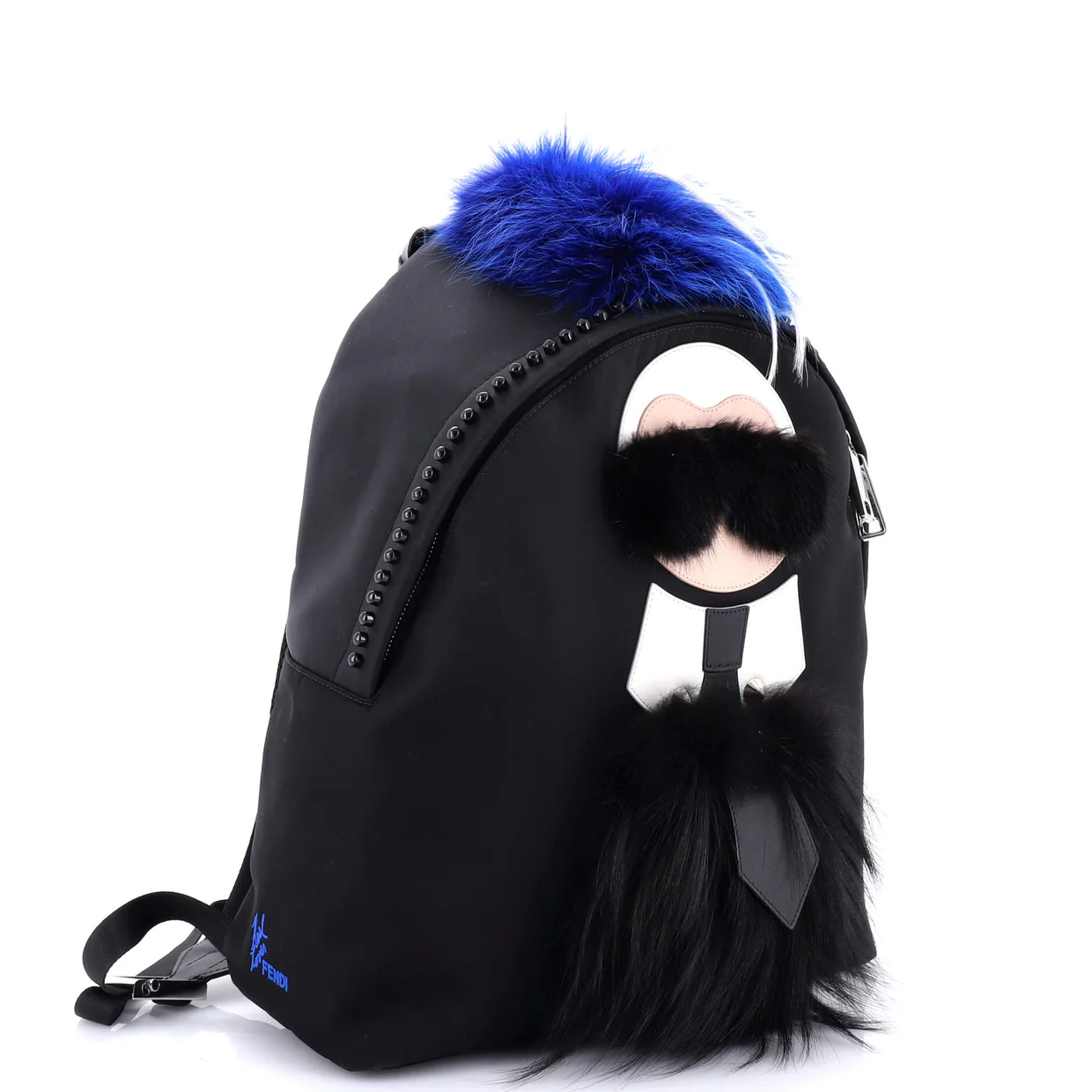 Karlito Backpack Nylon with Fur Large - Deep Luxury